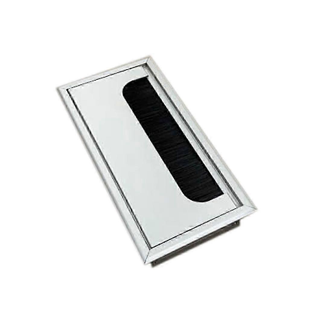 Aluminium Square Rectangle Desk Computer Wire Cable Outlet Insert Hole Cover Table Grommet