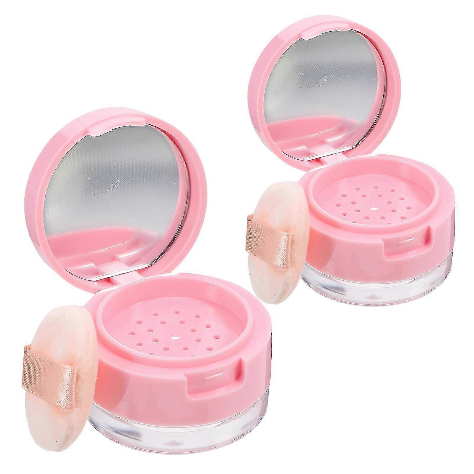Makeup Powder Case Small Clamshell Container for Storage 2Sets