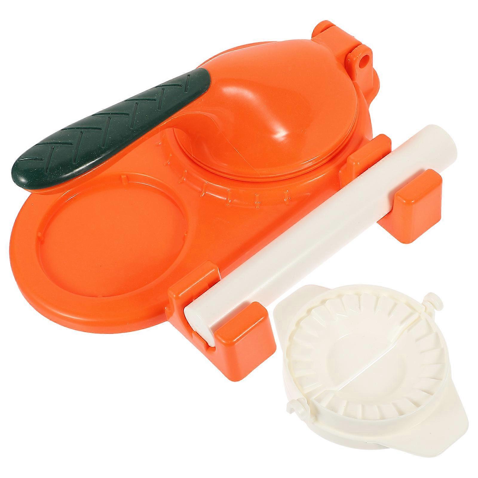 Dumpling Maker Integrated Manual Dumpling Press for 1Set Orange