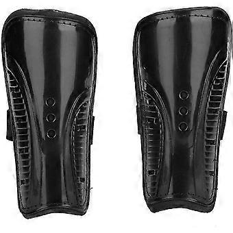 1 Pair Shin Guards PVC Adult Kids Ankle Protective Soccer Shin Guards For Sports Training (Black)