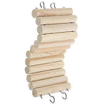 Wooden Hamster Climbing Ladder Toy, Foldable Hamster Pet Activity Toy for Small Pet Cage Ornament