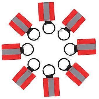 10Pcs DoubleSided Reflective Keychain Tags  Visibility Safety Reflector Accessories for Bags