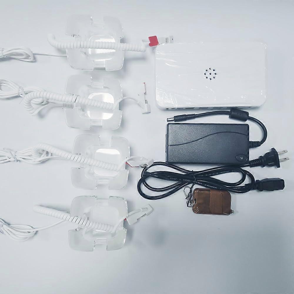 AntiTheft Tablet Display Stand with USB Charging, Acrylic Holder compatible with Apple Interface and Alarm, US Plug