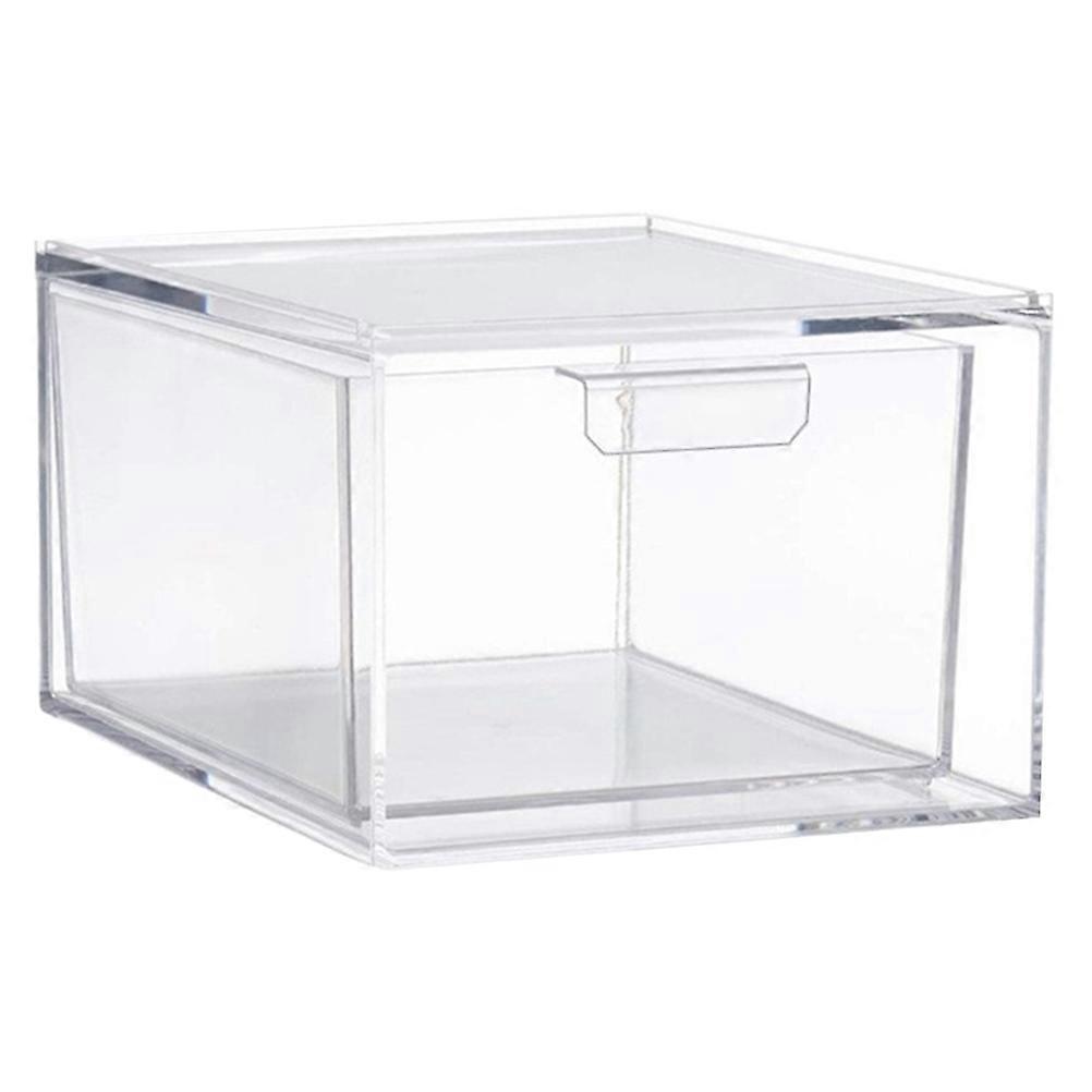 Transparent Stackable Storage Drawer for Organized Desktop Use
