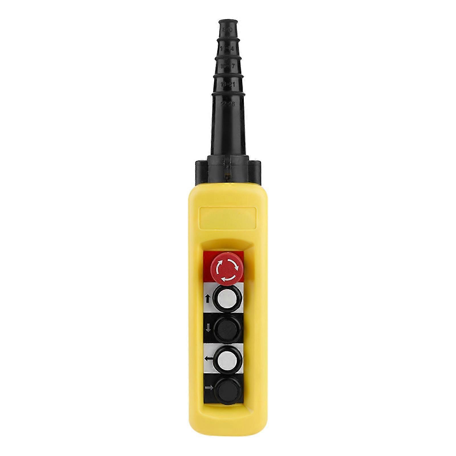 Hoist Control System - Crane Chain Hoist Push Button Switch Lifting Pendant Controller 4 Buttons