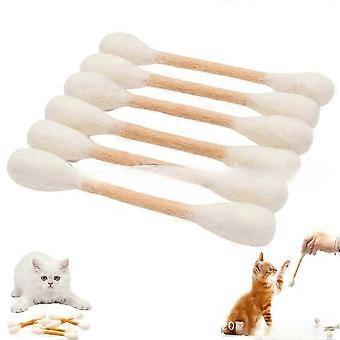 6er-Pack riesige Wattestäbchen-Katzenspielzeuge mit Bio-Katzenminze – robuste, interaktive Kauspielzeuge gegen Langeweile und für Bewegung, zur Linderung von Angstzuständen und zur Unterstützung der Verdauung. Niedlich!