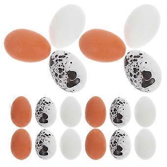 Konstgjorda Nest Ägg Miniatyrägg Hem Tillbehör Blandad Färg 1.10X0.80X0.80CM Dekoration 30st