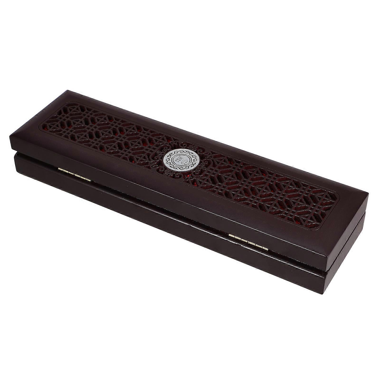 Wooden Harmonica Case Storage Box for 24 Hole Harmonica Accessory