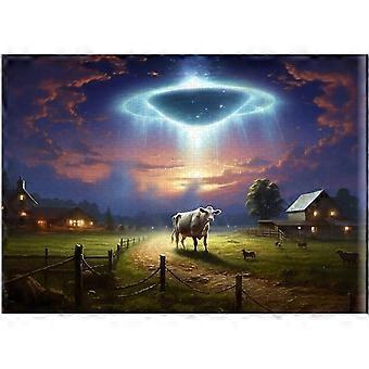 UFO Cow Abduction Jigsaw Puzzle SQZ334