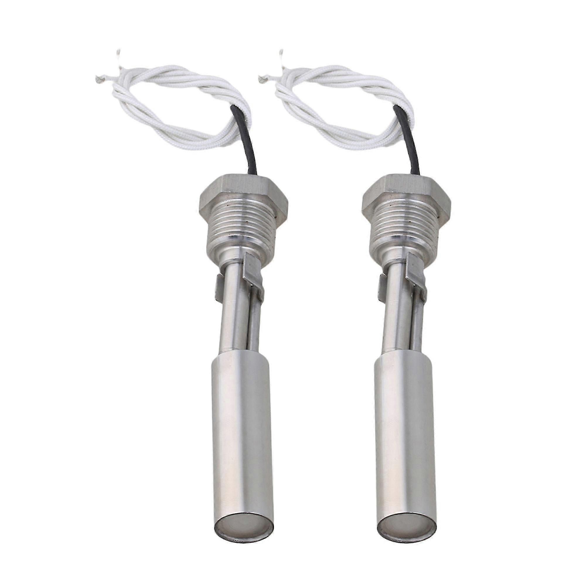 2pcs Side Loading Liquid Water Level Sensor Horizontal Float Switch Chrome