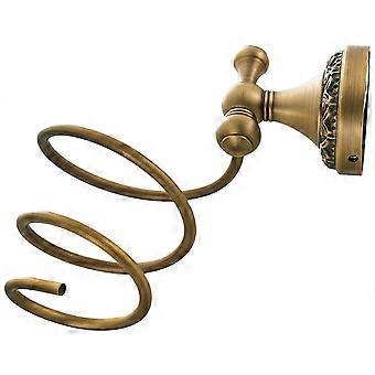 Golden Hair Dryer Holder for Home Use 2Pcs Wall Mount Storage Bracket