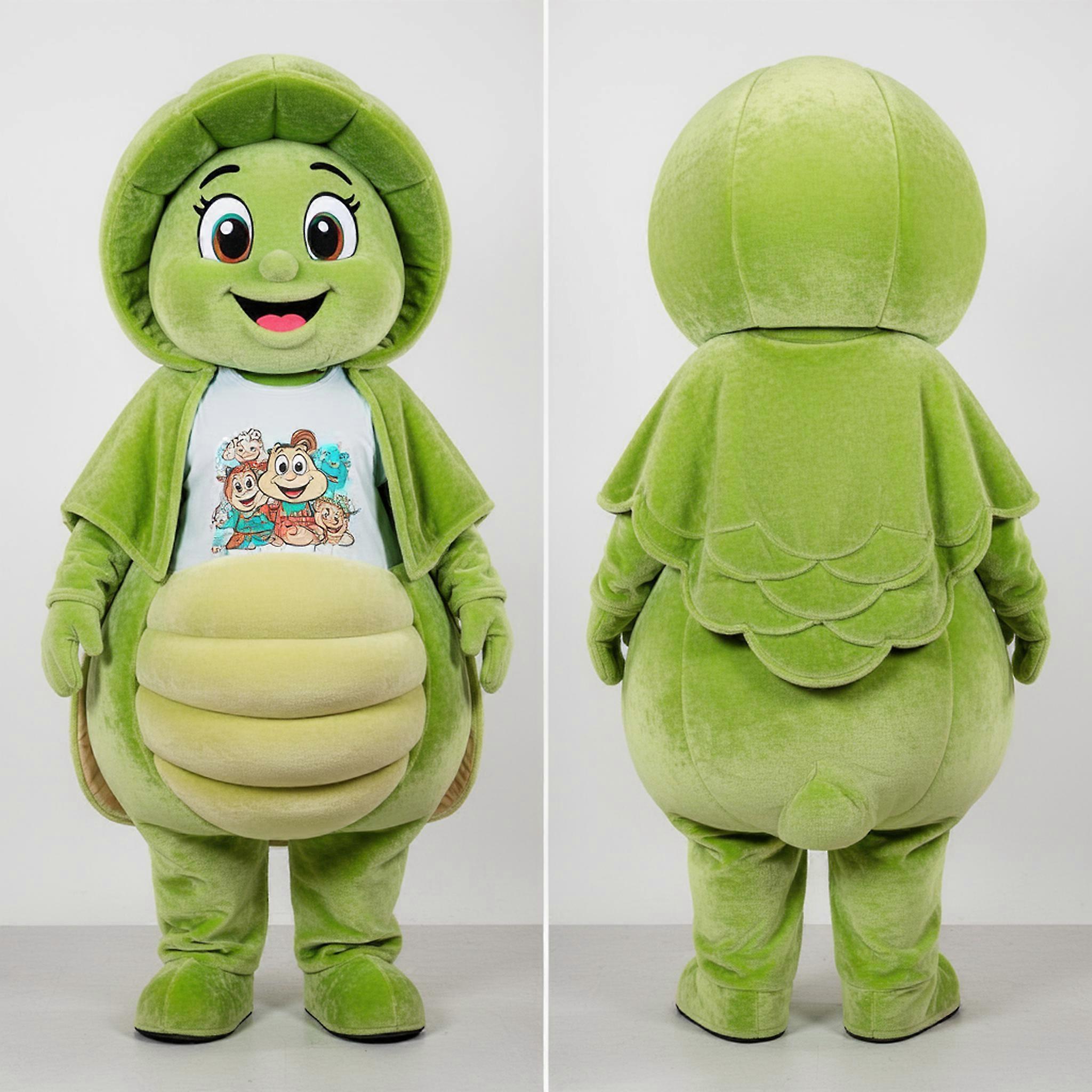 MASTICOT Lime Green Playful Clam Chowder Mascot