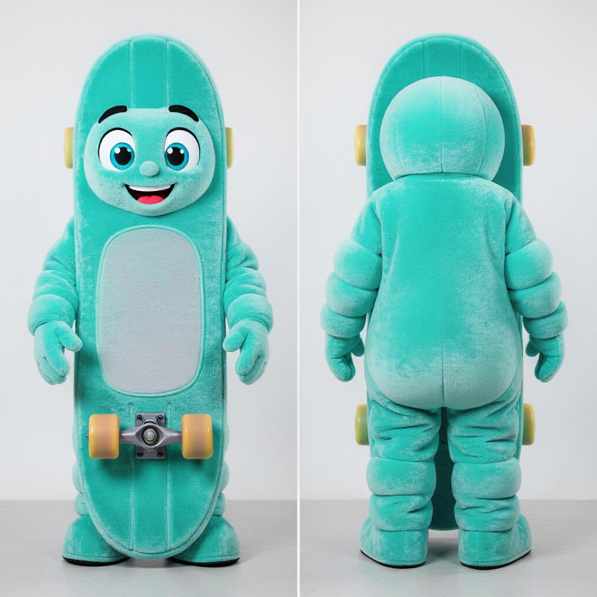 MASTICOT Turquoise Dynamic Skateboard Mascot