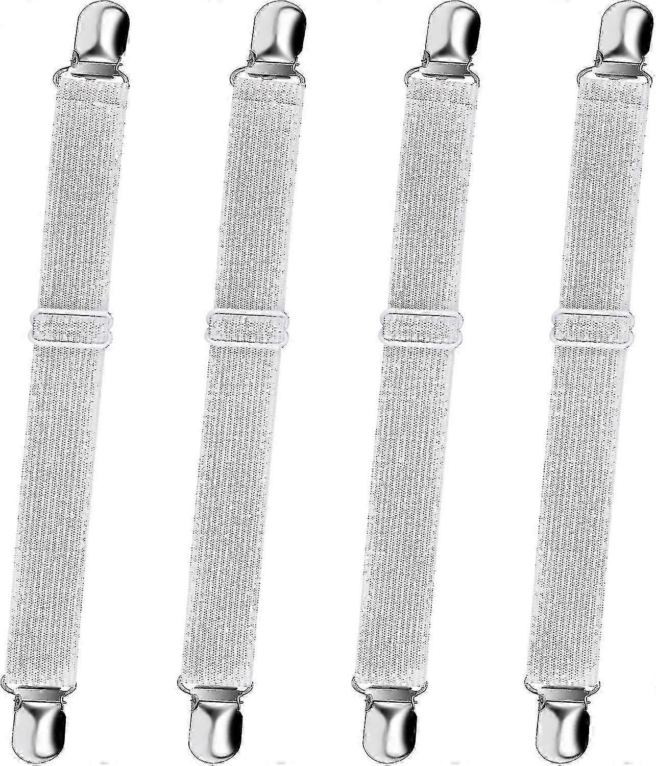 Bed Sheet Fasteners - 4pcs Adjustable Elastic Straps