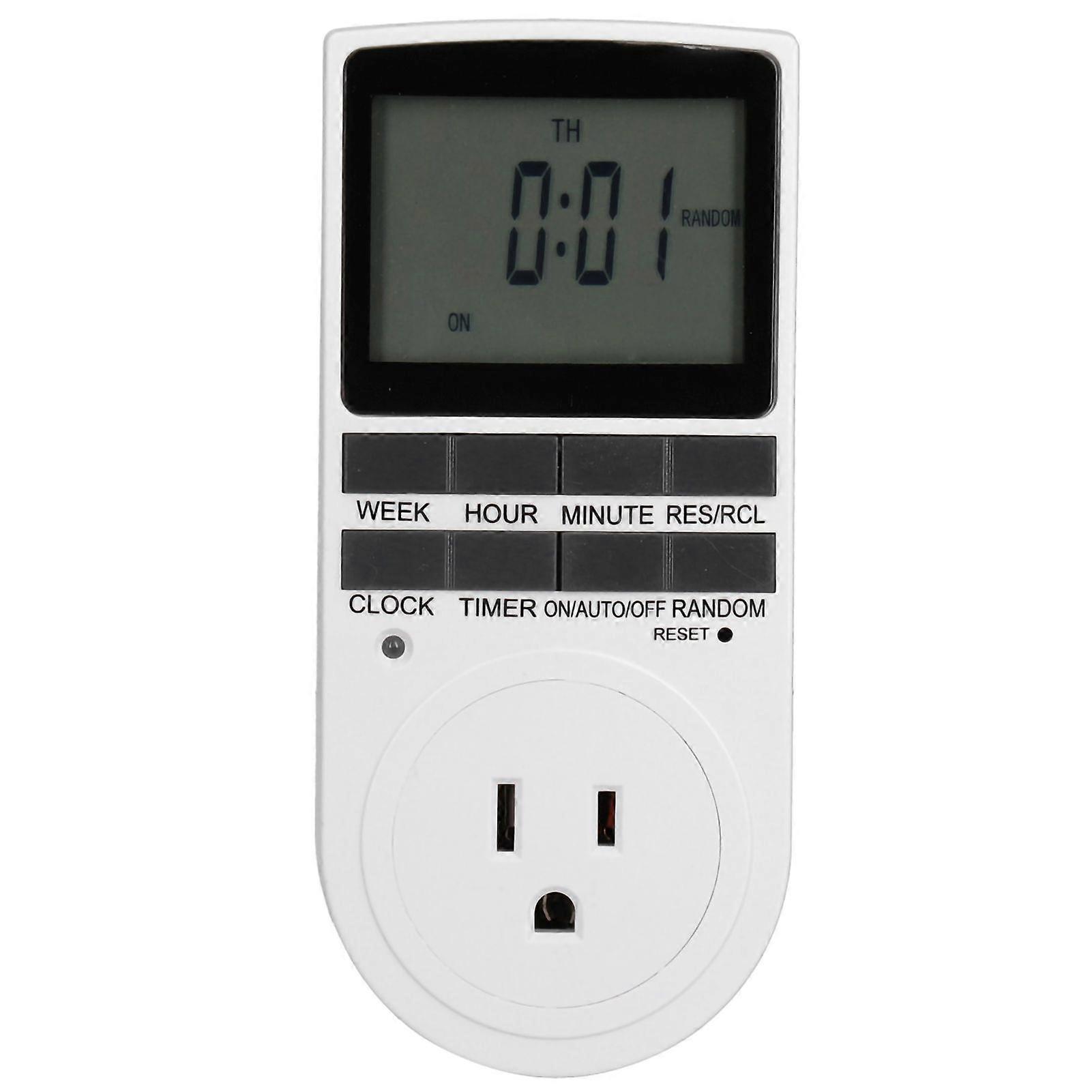 Digital Programmable Outlet Timer Smart Timing Switch Socket Accessory for Lamp Fan(YMCAT)