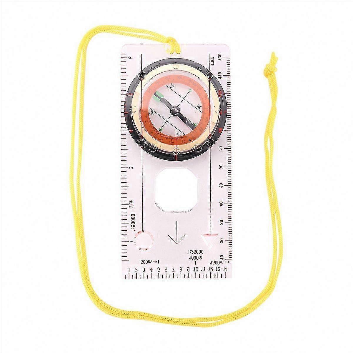 Camping Hiking Baseplate Ruler Compass with Map Scale Magnifier & Strap OCOMP7198