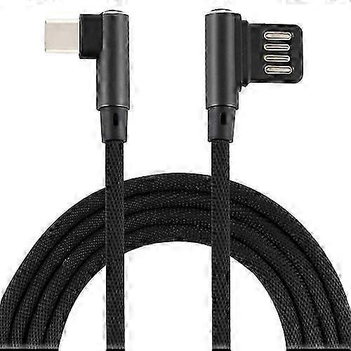 2A USB Elbow to USB-C / -C Elbow Braided Data Cable