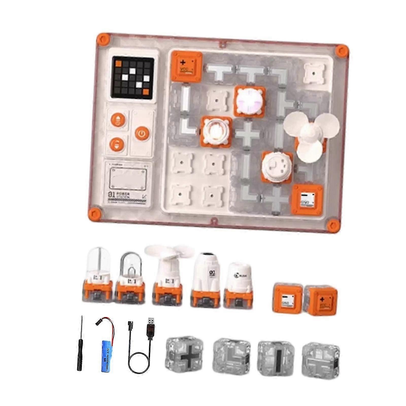Multicolor creative modular circuit board building block set, a physics experiment kit designed for both school and home use