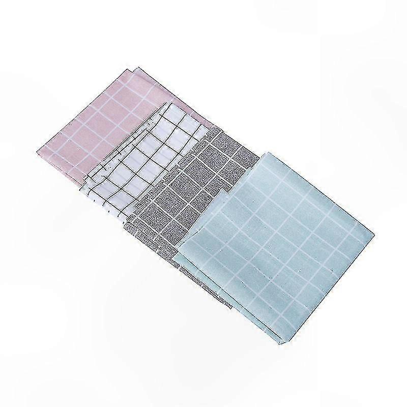4-Pack Washable Canvas Tablecloths Rectangular Plaid Design for Coffee and Tea Tables