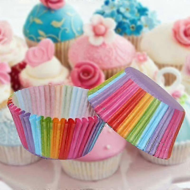 Oilproof Rainbow Muffin Cases