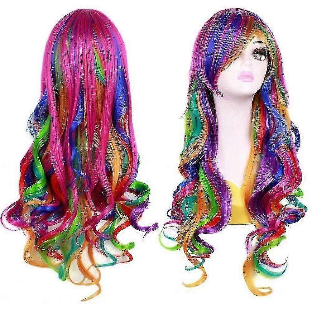 Halloween Gradient Color Ball Cosplay Wig Set