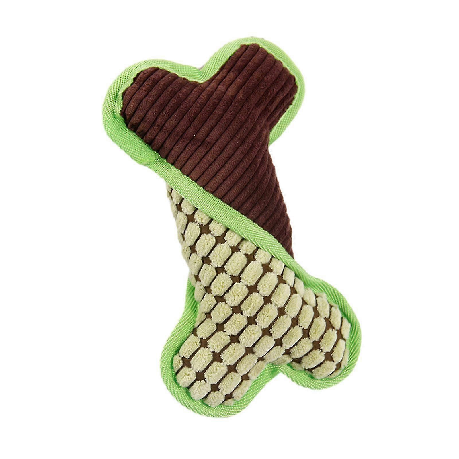 Dual Texture Squeaky Bone Chew Toy