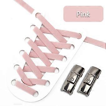 Elastic Shoelaces Without Ties Lazy Shoe Laces For Sneakers Press Metal Lock  Flat Shoes Lace Accessories Rubber band 1 Pair