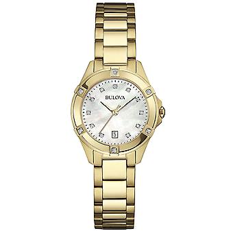 Bulova Diamonds Quartz Analog Women Watch with 97W100 Stainless Steel Bracelet