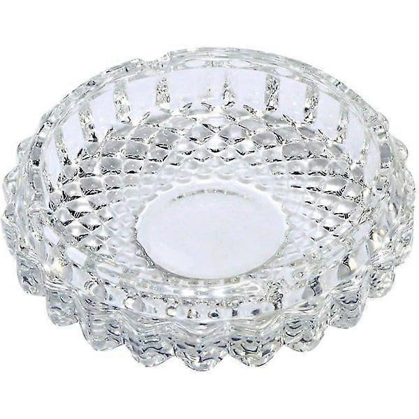 Round glass ashtray