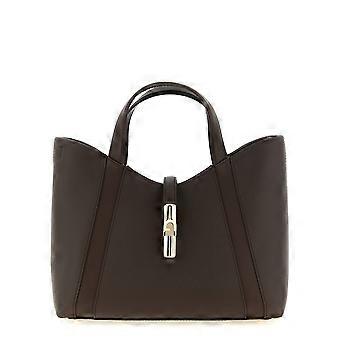 Furla Brown Calfskin Tote Bag