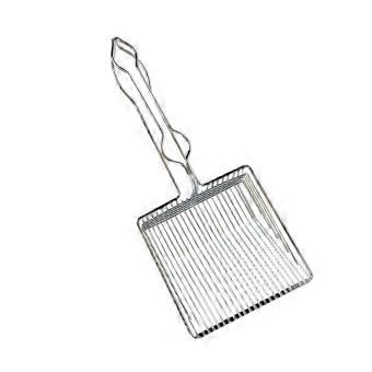 Cat Litter Scoop Stainless Steel Half Arc Design Easy Waste Separation Corrosion Resistant