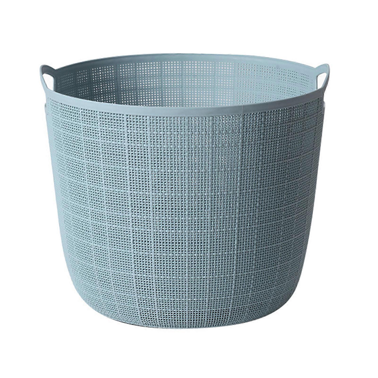 Portable Woven Plastic Laundry Basket Large