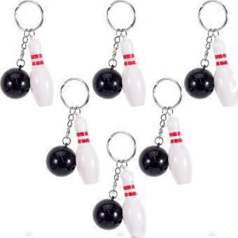 6pcs Decorative Bowling Ball Keychains  Sports Themed Keepsakes for Collectors & Keyring Lovers, Ideal for Party Favors-ab