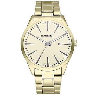 Radiant Monochrom Quartz Analog Men's Watch with Stainless Steel Bracelet Plated in Gold RA591203