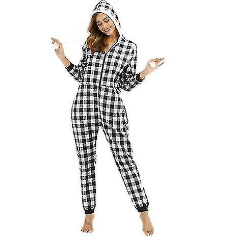 Damen Kapuzenpyjamas Erwachsene gefütterte Kapuzenpullover Pyjamas