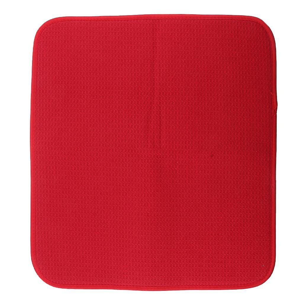 Microfiber Dish Drying Mat Kitchen Drainer Sink Table Placemat Red