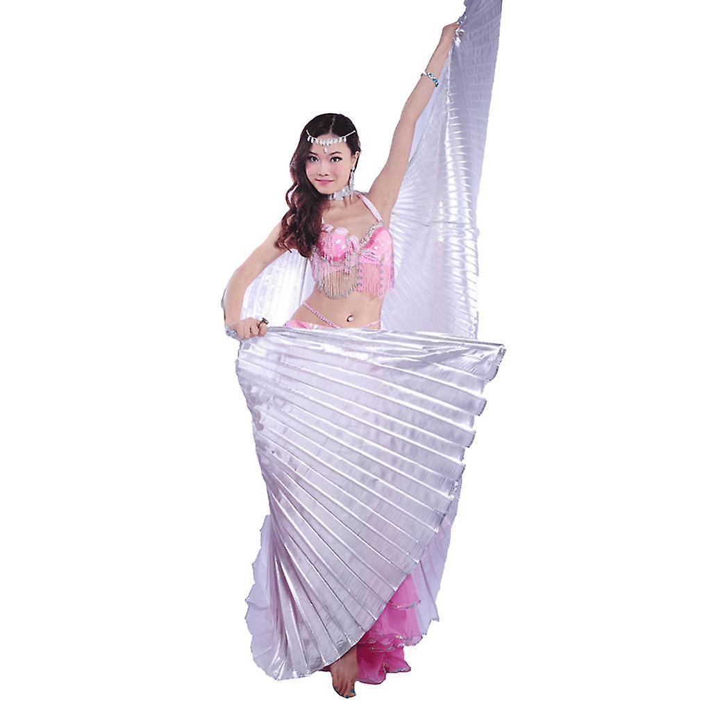 Shining Belly Dance Costume Isis Wings - Silver