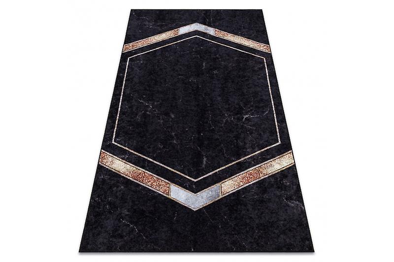 MIRO 52025.802 washing carpet Marble, geometric anti-slip - black