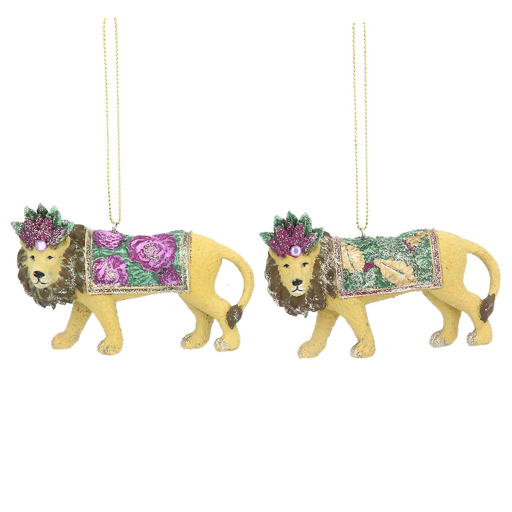 Gisela Graham Lion Christmas Tree Decorations