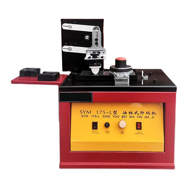 Sym 175-l Engraved Steel Plate Scraper Type Automatic Electric Ink Coding Pad Printing Machine Oil Cup Pad Printing Machine