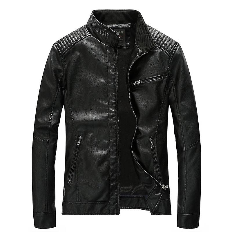 New Men's Padded Leather Jacket