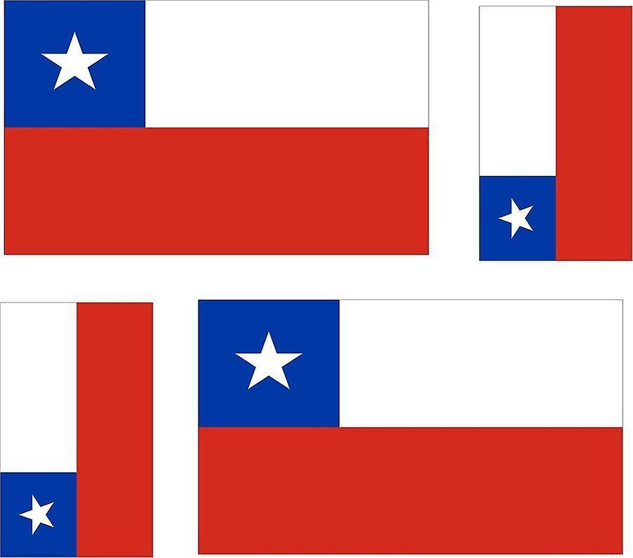 4 x Sticker sticker car motorcycle flag chili