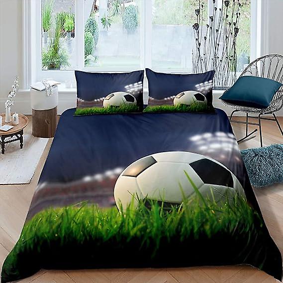 Gry w piłkę nożną Pościel z mikrofibry Zestawy poszewek na kołdry 1 poszewka na kołdrę i 1/2 poduszki