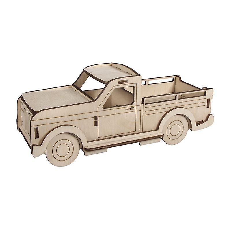 Wood build kit 3D small truck 21 x 8 x 8 cm