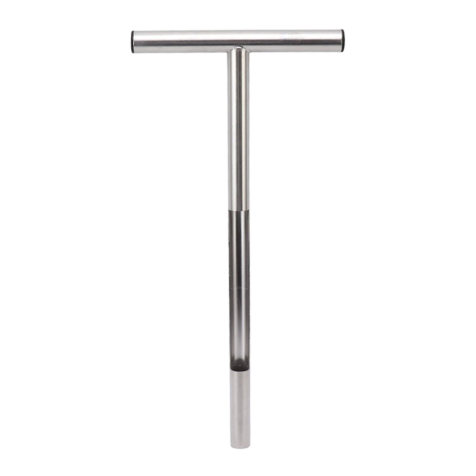 Échantillonneur de sol de pelouse Sonde d’échantillonneur de sol 304 Outil d’échantillonnage de sol en acier inoxydable Protable T Handle pour pelouse de jardin de ferme (21in)