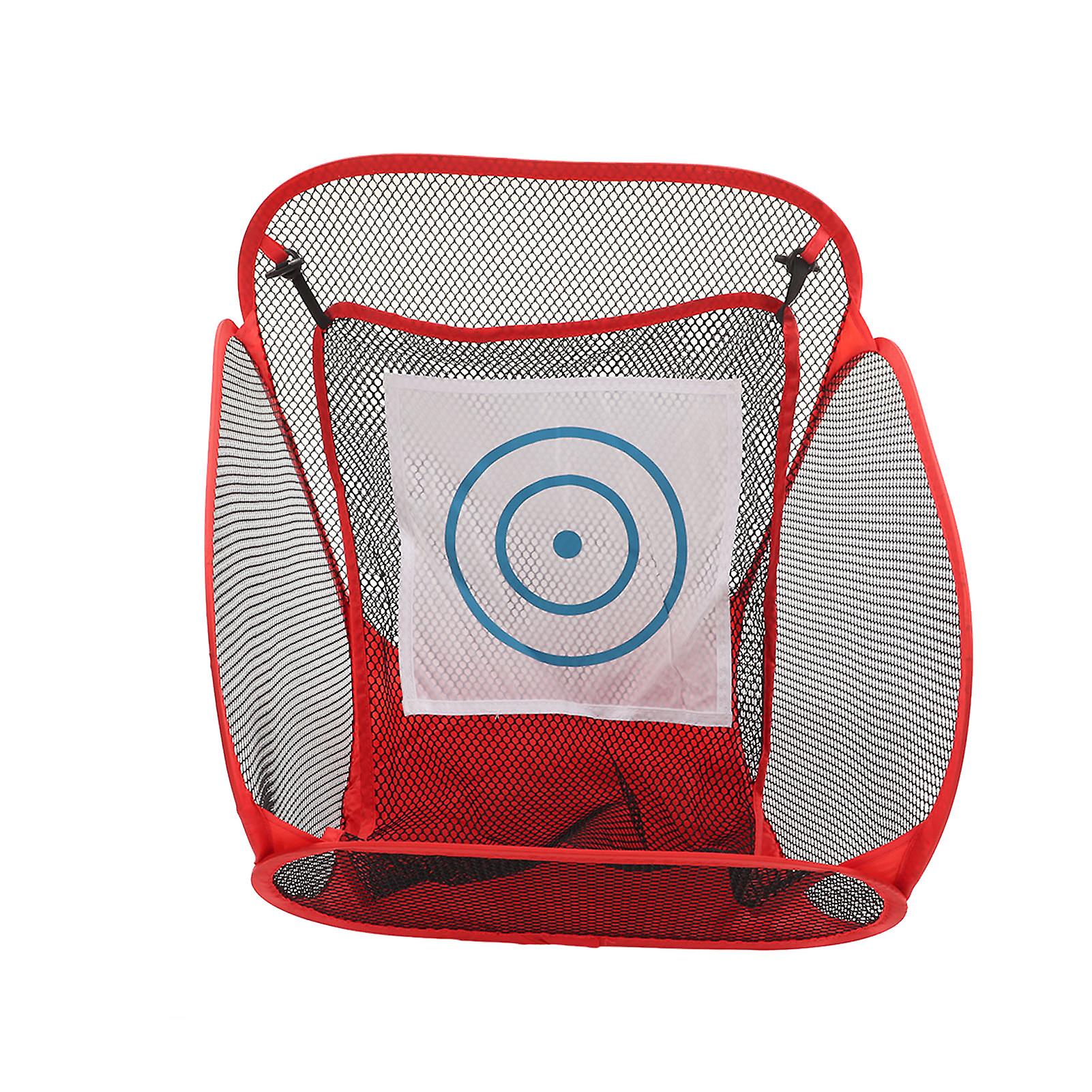 Golf Hitting Net Portable Foldable Golf Practice Training Net for Outdoors Garden Red