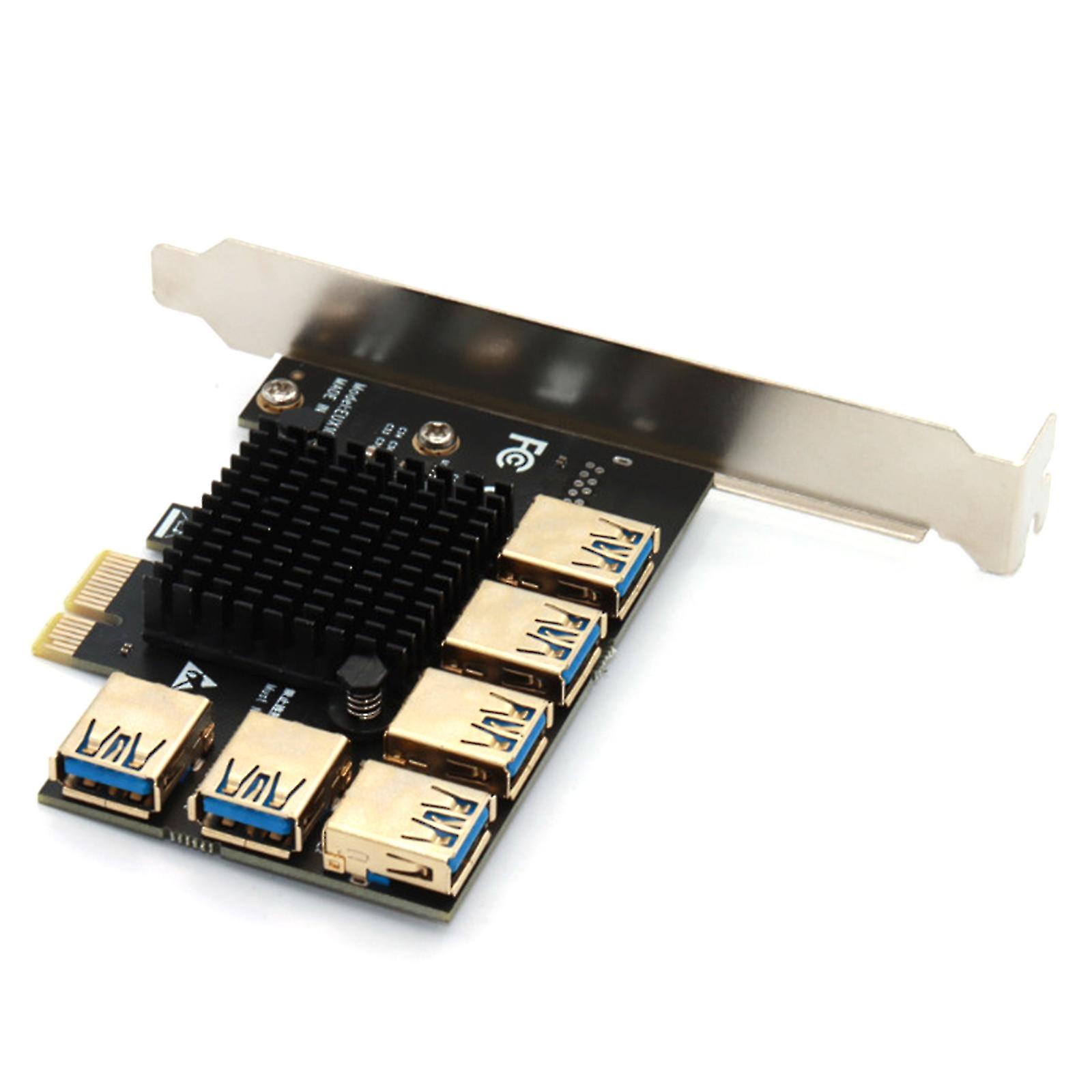 Pci-e Riser Board 1 To 6 Gpu Extender Riser Card Usb 3.0 Gpu Adapter 16x Slots