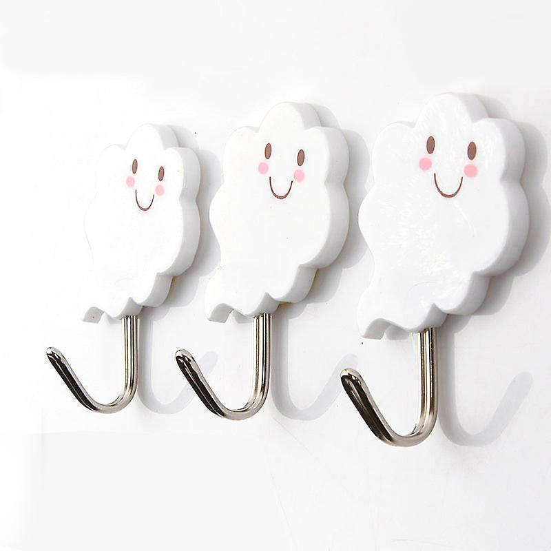 Three-piece Solid Glue Hook Nail-free Wall Hook Kitchen Wall Hanging Hook 14*14cm 3pcs