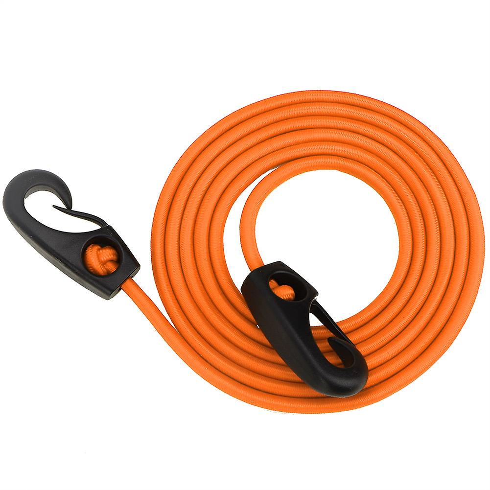 189cm Elastic String Boating Kayak Paddle Safety Rod Leash with Carabiner for Paddling(orange)