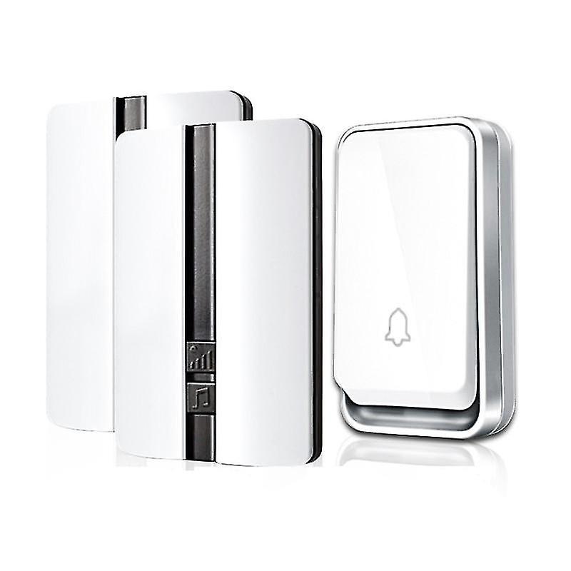 new uk 1 drag 2 white 150m self generating waterproof wireless doorbell receiver battery button sm64